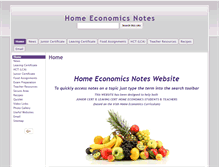 Tablet Screenshot of homeeconomicsnotes.com